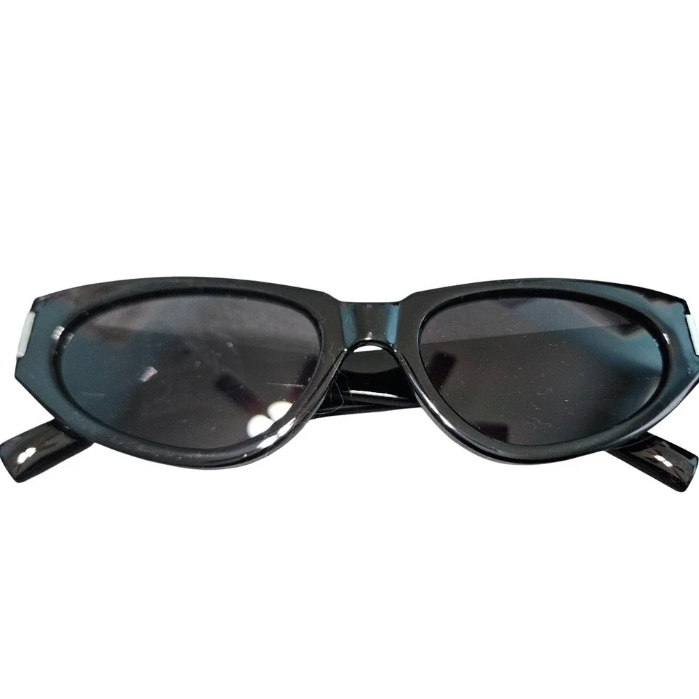 Lot of 3 Womens Sunglasses Rimless Purple Gradient Rhinestone Black Cat Eye